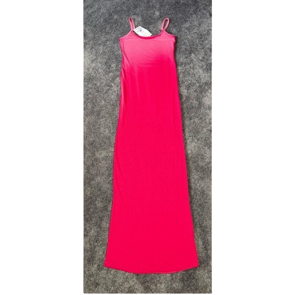 Cotton Citizen Ribbed Pink Ombré Verona Spaghetti Maxi Dress Women Medium NWT